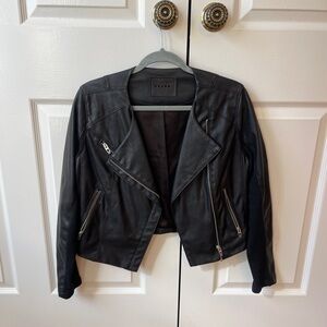 blank nyc faux black leather jacket